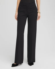 Petite Emme Wide-Leg Trouser Ponte Pants BLACK - Chico's for sale