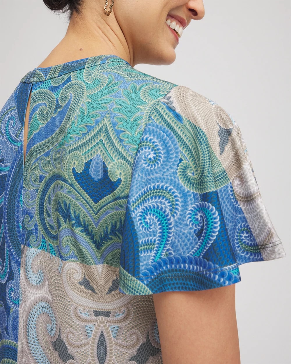 Petite Trapunto Midi Jersey-Knit Dress MULTI - Chico's sale