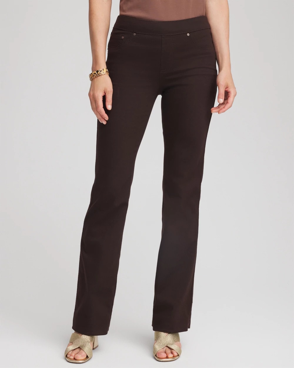 Petite Pull-On Slim Bootcut Jeggings COCOA BEAN - Chico's online