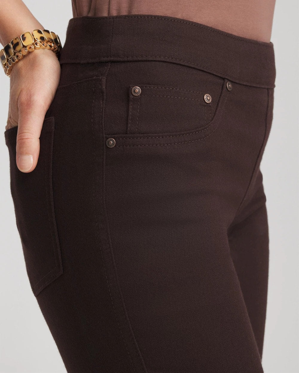 Petite Pull-On Slim Bootcut Jeggings COCOA BEAN - Chico's online