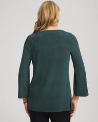 Travelers™ Artisanal Boatneck Tunic DARKEST SPRUCE - Chico's sale
