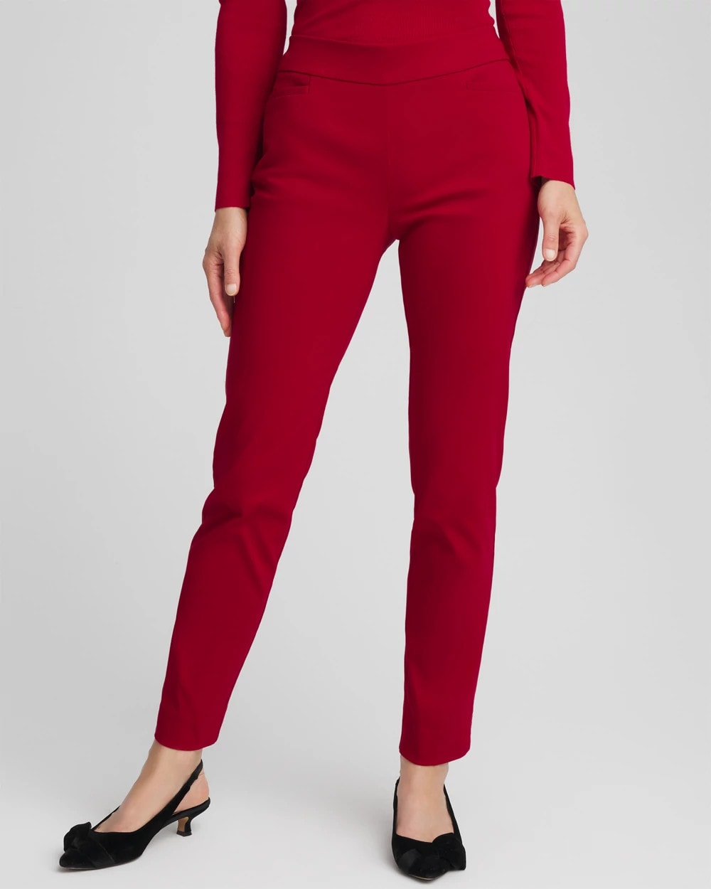 Brigitte™ Slim Pull-On Ankle Pants CARMINE RED - Chico's discount