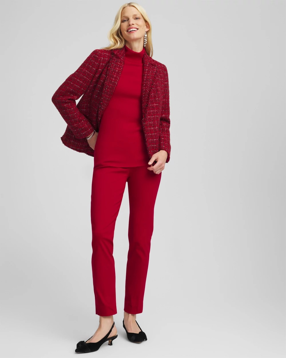 Brigitte™ Slim Pull-On Ankle Pants CARMINE RED - Chico's discount