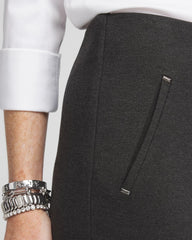 Juliet Trim Detail Ponte Ankle Pants GRAPHITE HEATHER GRAY - Chico's outlet